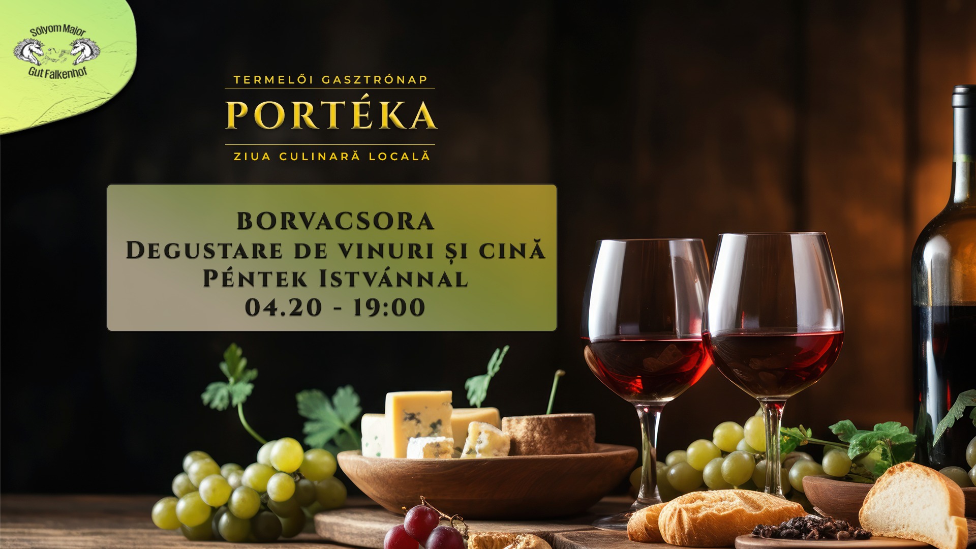 Degustare de vinuri și cină cu Péntek István