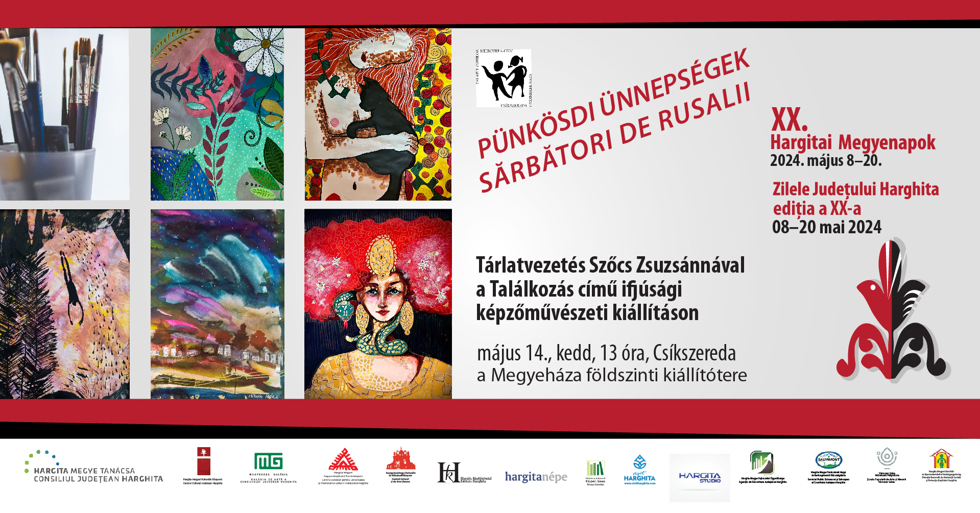 Tur ghidat cu Szőcz Zsuzsánna la expoziția Întâlnire - expoziție de artă plastică pentru tineret