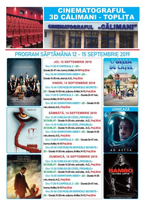 Program Cinema 3D "Calimani'' Toplita