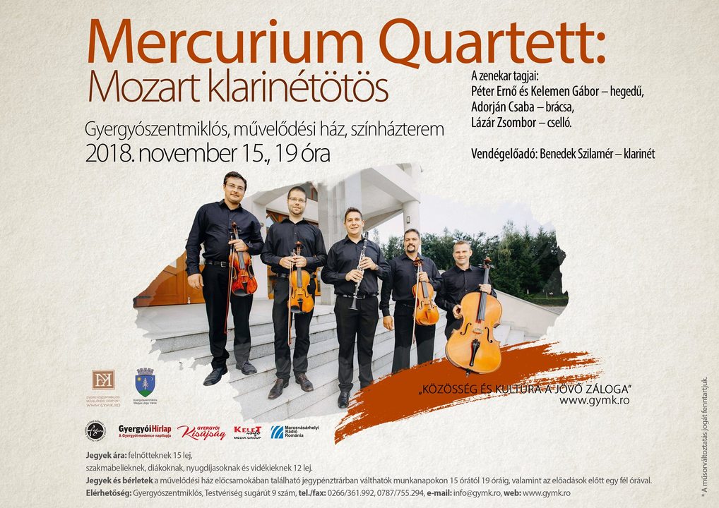 Mercurium Quartett: Mozart klarinétötös