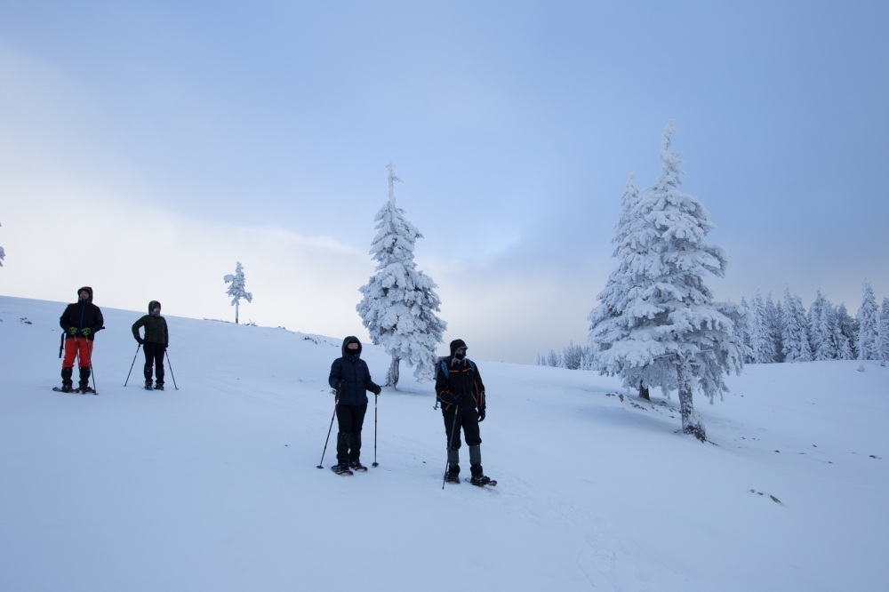 Tur cu rachete de zăpadă în Parcul Naţional Cheile Bicazului-Hăşmaş