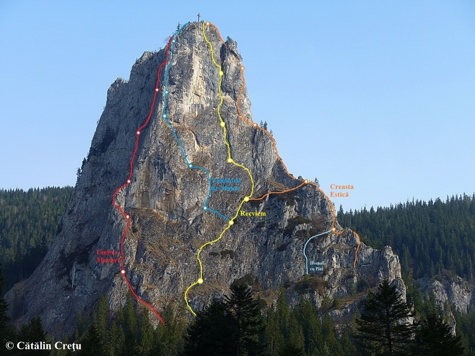 Traseul de escalada Piatra Altarului - Cheile Bicazului